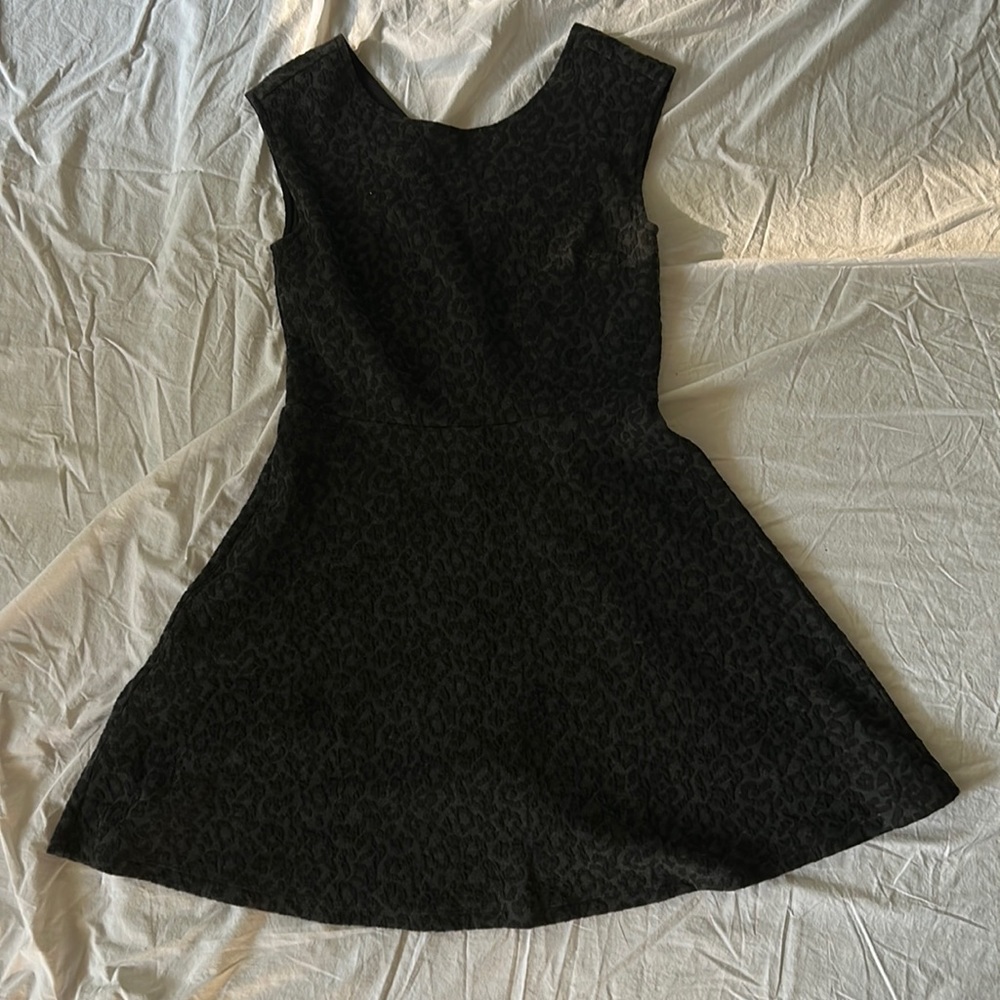 black leopard day/work to evening dress